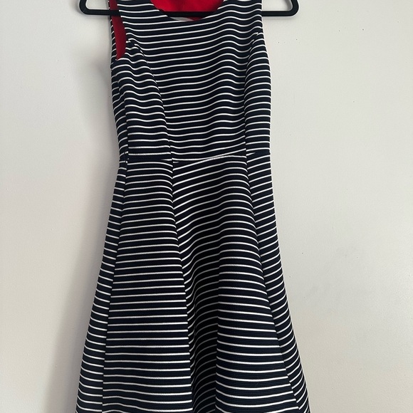 Suzy Shier Dresses & Skirts - Suzy Shier Black and White Striped Midi Dress